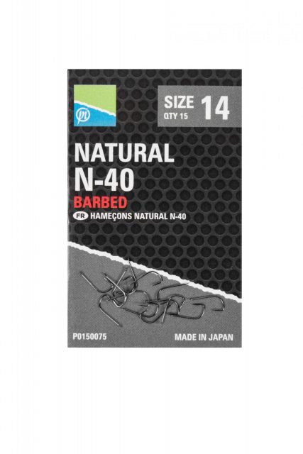 PRESTON NATURAL HOOK N-40